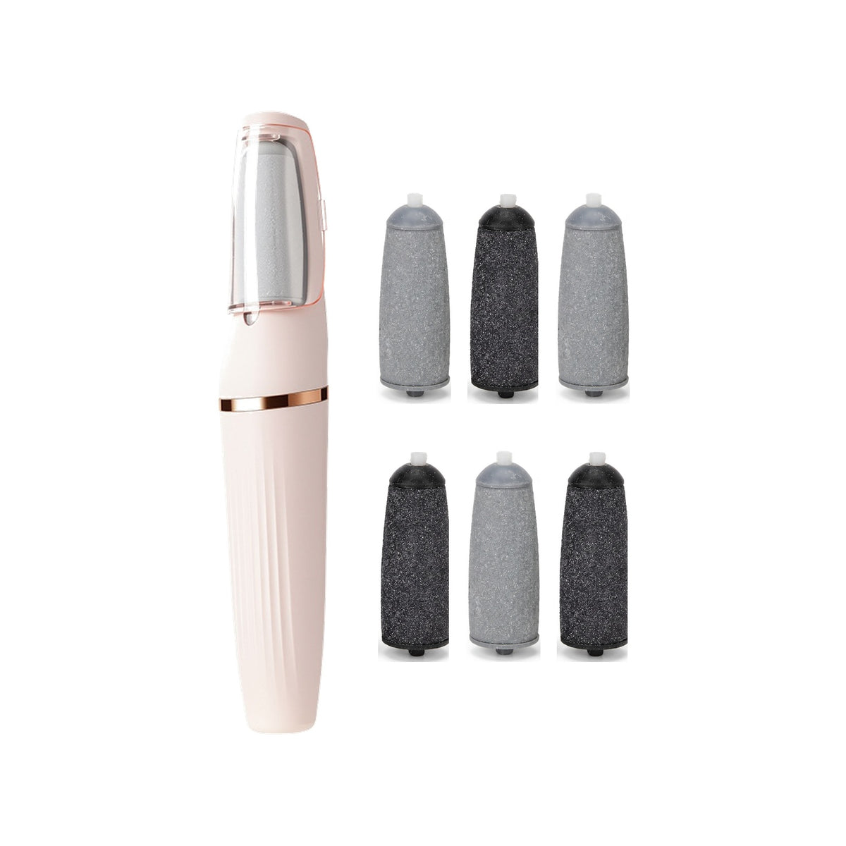 KYVÉRE Renew callus remover wand in Cherry Blossom with six rollers