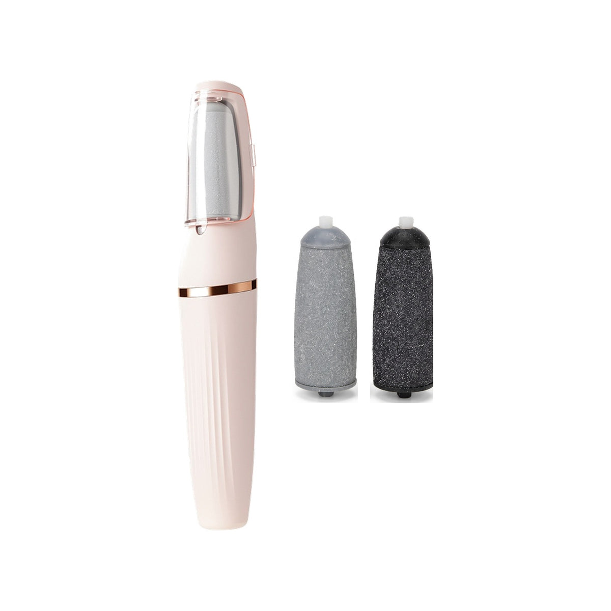 KYVÉRE Renew callus remover wand in Cherry Blossom with two rollers